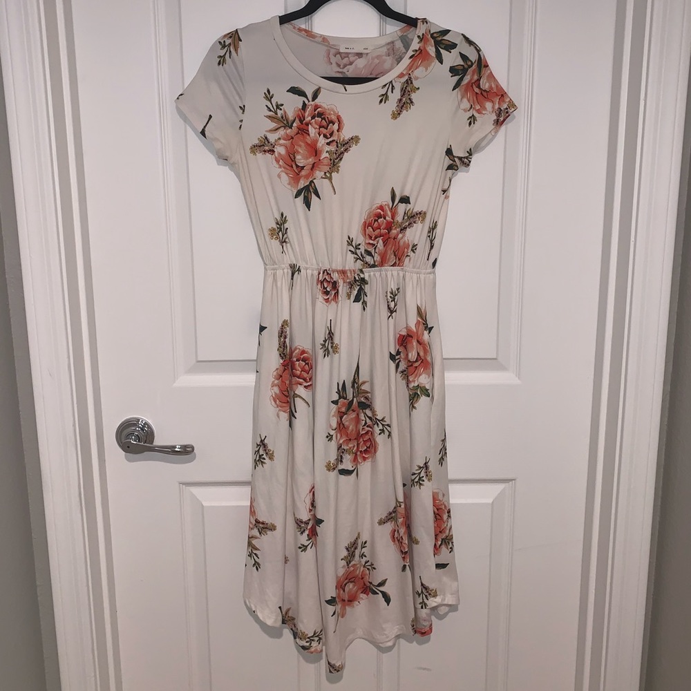 White Dress with Flowers